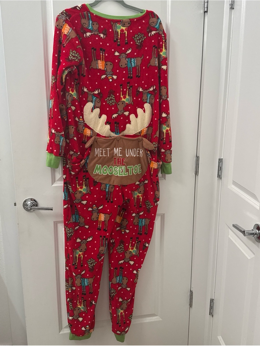 Secret Treasures Red Onesie with Green Trim